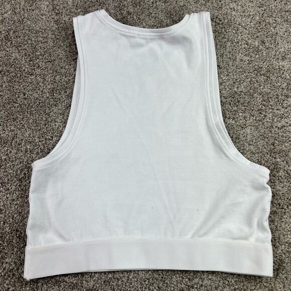 Zara Cotton/Elastane White Crop Top size M - Picture 2 of 7